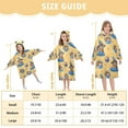 thumbnail image 4 of FORMRS Wearable Blanket Hoodie with Sleeves for Kids Cozy Flannel Sweatshirt, Yellow Halloween Cat Pattern, 4 of 7