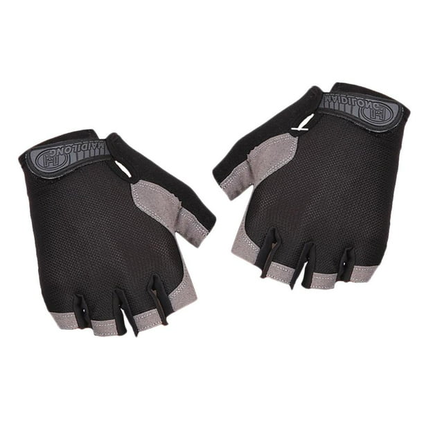 Guantes de medio dedo Guantes de ciclismo sin dedos Guantes deportivos unisex XL negro