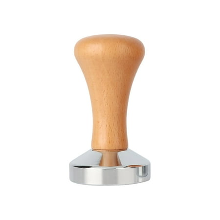 

Ksruee Coffee Tamper - Solid Wooden Coffee Powder Hammer | Calibrated Coffee Tamper with Flat Stainless Steel Base | 51/53/58mm Calibrated Coffee Tamper