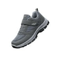 thumbnail image 3 of Oucaili Men Sneakers Lace Up Hiking Shoes Round Toe Walking Shoe Lightweight Low Top Athletic Sneaker Mens Trainers Grey 9.5, 3 of 6