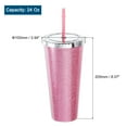 thumbnail image 2 of Acrylic Tumbler with Lid and Straw, 24 Oz Reusable Double Wall Cups, Added Bling Travel Tumblers for Gifts (Pink), 2 of 6