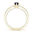 thumbnail image 2 of ANGARA Natural Tapered Shank Oval Solitaire Sapphire Ring in 14K Yellow Gold for Women (Size-6x4mm) | September Birthstone, Birthday, Anniversary, Jewelry Gift for Women | Natural Blue Sapphire Ring, 2 of 10