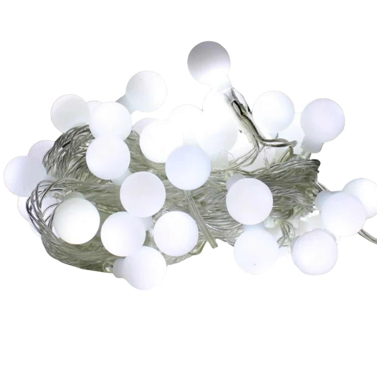 Elegani 100 LED White String Light Bulbs with Connector – 32ft Plug-In, 8 Lighting Modes
