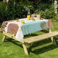 thumbnail image 4 of Duangreer Boho Rectangle Tablecloth, Modern Abstract Geometric Leaf Patterns, Washable Table Cover with Waterproof Wrinkle Resistant for Restaurant Picnic Indoor Outdoor, 60 x 70 Inch, 4 of 6