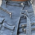 thumbnail image 7 of Taqqpue Denim Shorts for Women Stretchy Casual High Waisted Cargo Jean Shorts Summer Trendy Fashion Short Jeans On Clearance, 7 of 7