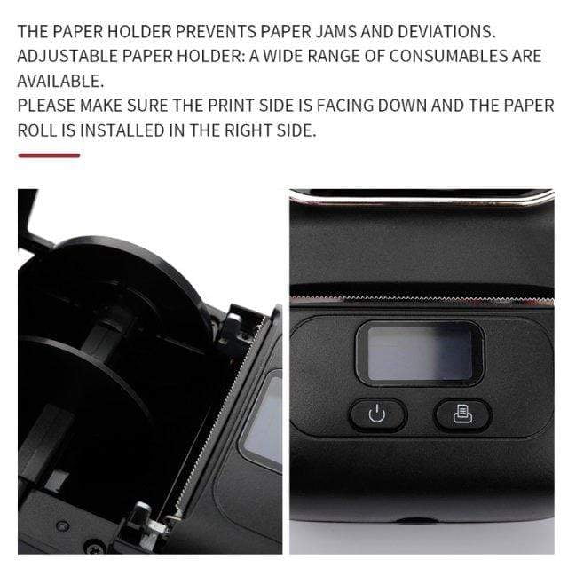 Phomemo M110 Thermal Label Printer - Portable Bluetooth Address Label Maker for Small Business, Barcode & Retail, Compatible with Phones & PC (Black)