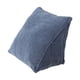 thumbnail image 1 of Almohada triangular cómoda almohada de lectura con bolsillo con cremallera cuña triangular pequeña almohada de apoyo para la espalda almohadas para oficina hogar cama sof,Blue, 1 of 7