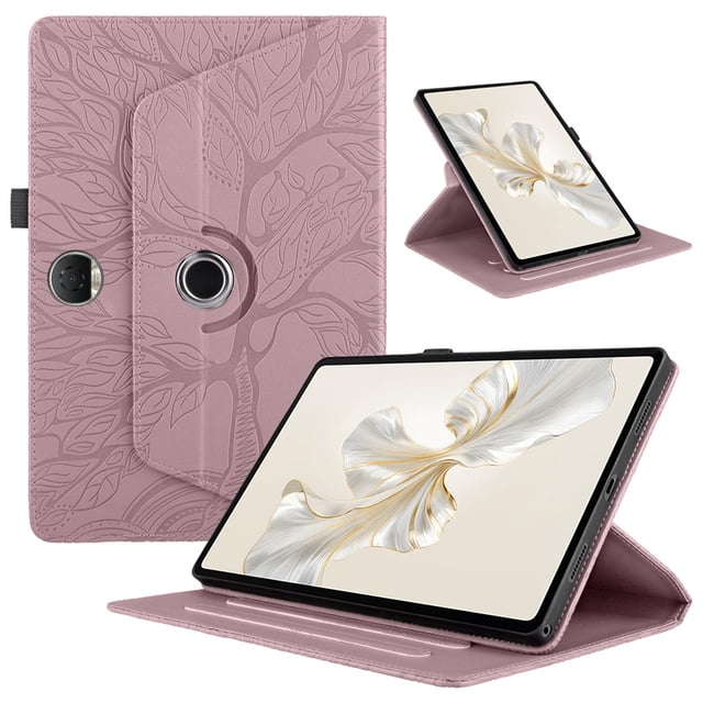360 Rotation Cover for Huawei Honor Pad 9 2024 Case Tree Embossed Case Funda for Honor Pad 9 12 1 Tablet Cover HEY2-W09 HEY2-W19 rose gold Honor Pad 9