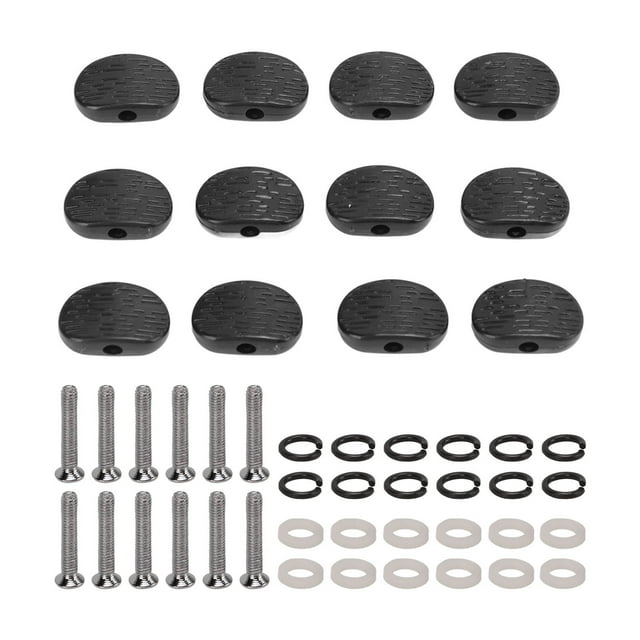 Bouton de Cheville de Réglage, 12pcs Guitare Tuner Machine Guitare Tuner Tête de Machine Boutons de Réglage Boutons Clés de Remplacement Précision Ingénierie
