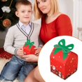 thumbnail image 2 of Christmas Treat Boxes, 3.54 inch Christmas Gift Boxes with Bow, Santa Printed Treat Containers, Paper Candy Holder, Xmas Cookie Packaging, Sweet Wrapping Boxes, Party Favor Boxes for Christmas Decor, 2 of 6