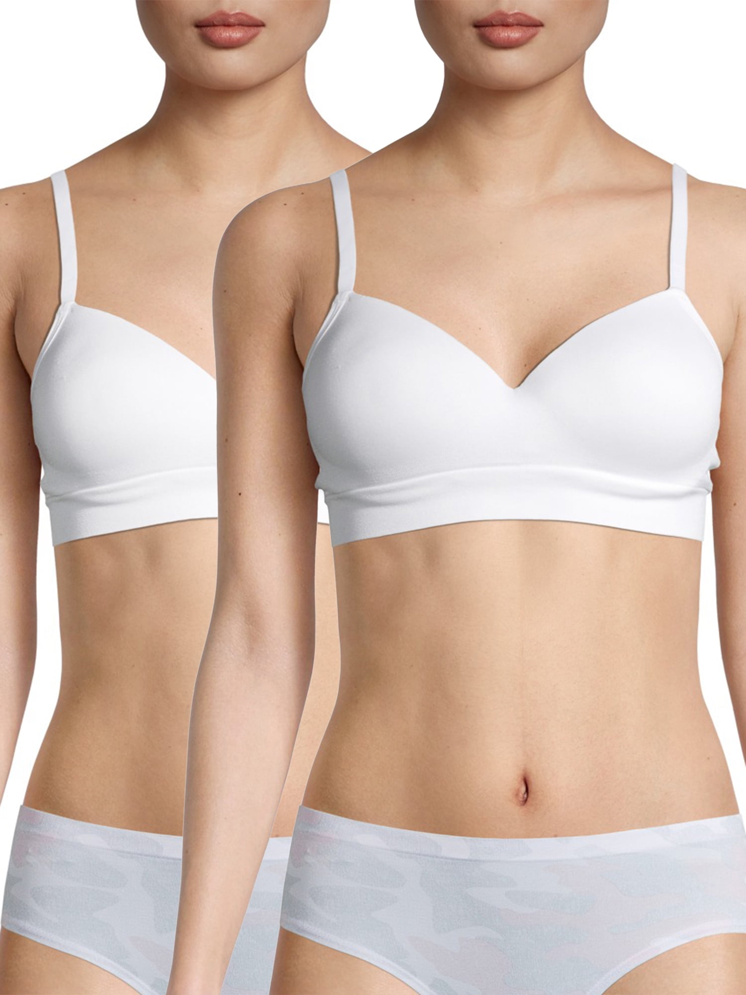 No Boundaries No Boundaries 2 Pack Seamless Comfy Bra Walmart 