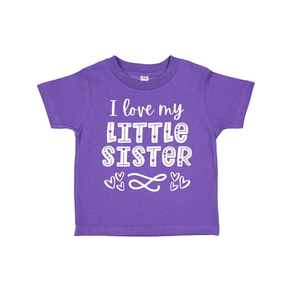 Inktastic I Love My Little Sister with Hearts Boys or Girls Toddler T-Shirt