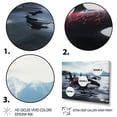 thumbnail image 3 of Designart "Majestic Orcas Black and Red Marine Animals" Marine Animals Floater Framed Canvas Print, 3 of 7