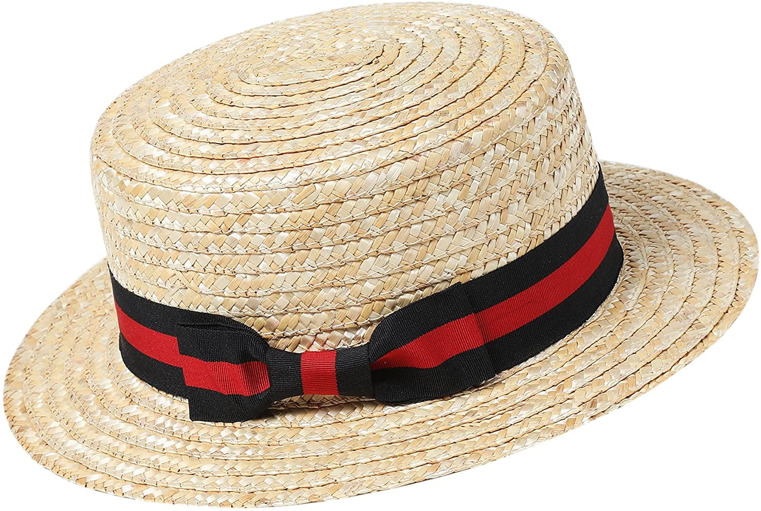 Merek Men's 1920s Brim Boater Hat 