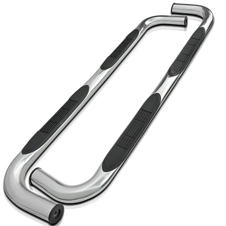 Spec-D Tuning 3" Side Step Bars Running Board Chrome Polished Stainless Steel Compatible with 1999-2004 Jeep Grand Cherokee Wj