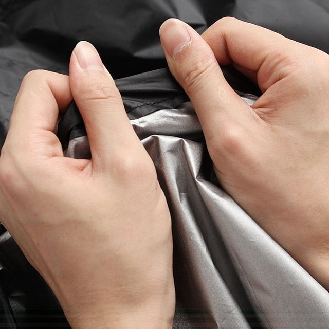 FENGGUIQU 1Ud Cubierta Impermeable Para Cortacésped Color Negro Fácil Limpieza Poliéster