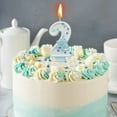 thumbnail image 1 of Snowflake Digital Birthday Candles (0-9 Numbers) - Wax Cake Toppers for Children's Themed Parties & Festive Celebrations, 1 of 6