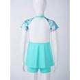 thumbnail image 6 of iiniim Kids Girls 2 Pcs Short Sleeve Rashguard Shirts with Swim Skirts Swimsuit Bathing Suit Beachwear Size 4-14 Tropical Leaves 14, 6 of 7