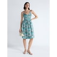 thumbnail image 2 of Free Assembly Women's and Women's Plus Sleeveless Printed Silk Dress, Sizes XS-4X, 2 of 5