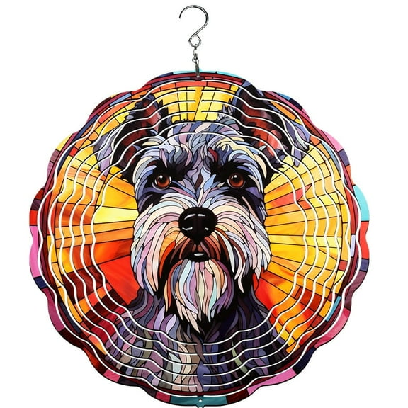 Schnauzer Wind Spinner, Garden Décor, Yard Décor, Porch Decor