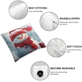 thumbnail image 4 of Acheng Christmas Snowman Pillow Covers Winter Throw Pillow Cover Snowflake Pillowcase Simple Christmas Decor Cushion Covers Double Sided for Bed Sofa Living Room,Set of 2 White, 4 of 6