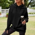 thumbnail image 6 of Womens Casual Tops Women's Solid Sweatshirt Women's Casual Long Sleeve Hooded Sweatshirt Solid Color Pullover Fashion Hoodie For Daily Wear Comfortable Loungewear, 6 of 7