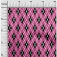 thumbnail image 1 of oneOone Polyester Lycra Pink Fabric Argyle Check Diy Clothing Quilting Fabric Print Fabric By Yard 56 Inches Wide, 1 of 4