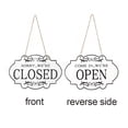 thumbnail image 2 of Letrero de y cerrada de , letrero para colgar en Reversible para , tienda, , Blanco Soledad rótulo comercial, 2 of 7