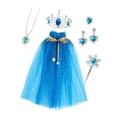 thumbnail image 1 of BELOVING Girl Princess Costume 7Pcs Children Colorful Sequined Cape for Birthday Gift Blue, 1 of 9
