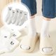thumbnail image 3 of LUVCLS Calcetines con cara sonriente, 5 pares de calcetines divertidos, calcetines de dibujos animados de moda, calcetines hasta la mitad de la pantorrilla, 3 of 6