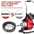 thumbnail image 1 of Drain Cleaner Machine – Heavy Duty Automatic Feed Auger – Powerful Motor & 4 Cutters – Clears Tough Blockages – Residential & Commercial – Portable, 1 of 6