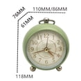 thumbnail image 2 of Reloj despertador vintage de metal for mesa, con anilla for colgar de 3,5 pulgadas, estilo sencillo, silencioso, con luz nocturna, 2 of 5
