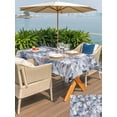 thumbnail image 5 of Outdoor Tablecloths with Umbrella Hole & Zipper, Palm Leaves 54x80 Inch Tablecloth Rectangle, Spring Tropical Leaf Botanical Vintage Blue Waterproof Table Cloth, Patio/Pool/Picnic Table Covers, 5 of 8