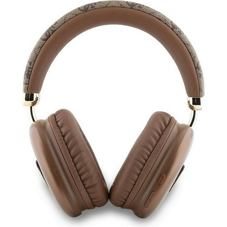 Guess PU Leather 4G Triangle Logo Wireless Headphones Brown