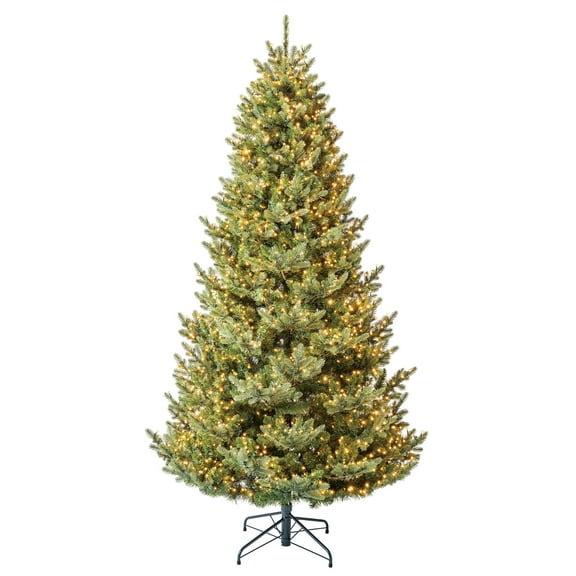 7.5' Pre-Lit Grand Spruce Green Artificial Christmas Tree with 2250 LumaDazzle Color-Changing Twinkle LED Lights, by My Texas House