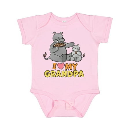 

Inktastic I Love My Grandpa Hippos Gift Baby Boy or Baby Girl Bodysuit