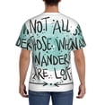thumbnail image 2 of Rocae Not All Who Wander Are Lost1 for Men's Moisture-Wicking Crew Tee - T-Shirt for Sports, Outdoor Activities, and Casual WearSmall, 2 of 9