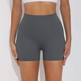 thumbnail image 5 of Compression Shorts for Women,Short Biker Shorts,OHGOD Women's Solid-Color V-Waist Yoga Shorts, Peach Butt Lifting, Comfortable Activewear for Running & Gym Workouts - Dark Gray - XL, 5 of 8