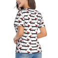 thumbnail image 2 of Goofa Christmas Dachshund Pattern Women's Slim-Fit Short-Sleeve V-Neck T-Shirt,Classic-Fit Short-Sleeve V-Neck T-Shirt-Small, 2 of 5
