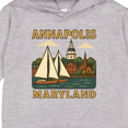 thumbnail image 3 of Inktastic Annapolis Maryland Scenic Sailboat Illustration Toddler Hoodie, 3 of 4