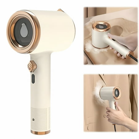 CURYMAY 2026 New Handheld Garment Steamer for Clothes,Portable Mini Ironing Machine,Fast Preheating Steam Dry Ironing,360 Degree Ironing for Travel Home,Beige