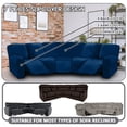 thumbnail image 3 of Funda para muebles ULTICOR, 7 piezas, en forma de L, terciopelo azul marino, 3 of 6