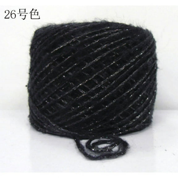 XmhyTop 100g Soft & Shiny Yarn - Multicolor Yarn for Knitting, Crochet, Weaving, Landscapes Yarn, Multicolor Yarn for Knitting,Black B