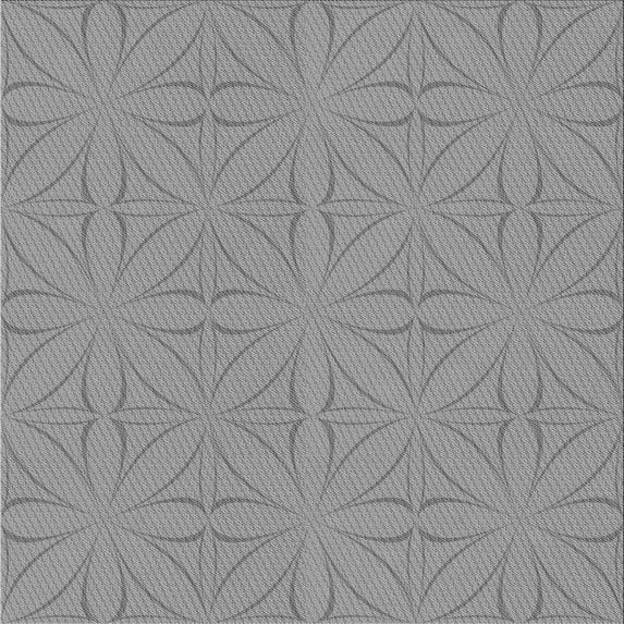 Ahgly Company Indoor Square Patterned Platinum Gray Area Rugs, 6' Square