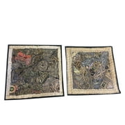 Mogul 2 Indian Pillow Sham Embroidery Patchwork Handmade Decorative Boho Decor Cushion Cover 16X16