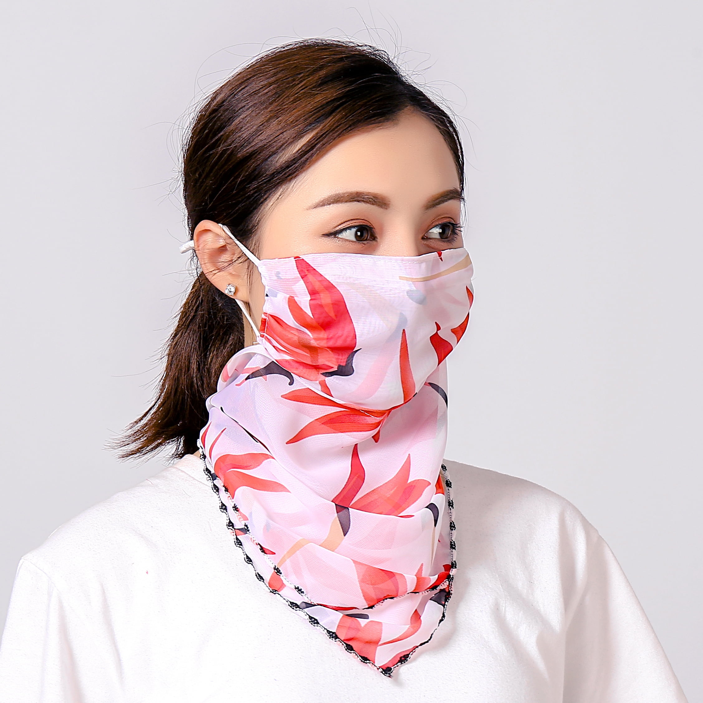 Fashion Face Scarf Mask Printed Scarf Cool Lightweight Summer