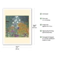 thumbnail image 2 of Cottage Garden - From an Original Color Painting by Gustav Klimt c.1907 - Fine Art Matte Paper Print (Unframed) 11x14in, 2 of 4