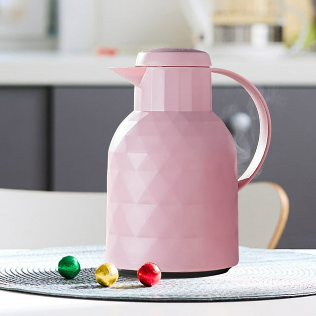 Binmer Home Large Capacity Hot Kettle Office Portable Glass Insulated Pot Teapot Open Water Bottle