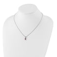 thumbnail image 4 of Auriga Fine Jewelry 925 Sterling Silver Rhodium-Plated and Garnet Necklace for Women 18", 4 of 7