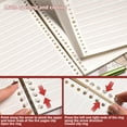 thumbnail image 6 of Bdday Hard Cover Water Proof Notebook Large Size Horizontal Line Detachable Handwriting Notepad Office Desk Accessories, 6 of 6